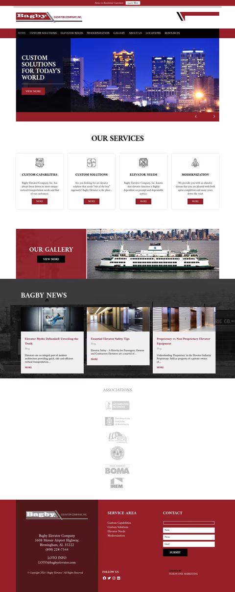 Bagby-Elevator-Company Homepage 1440px