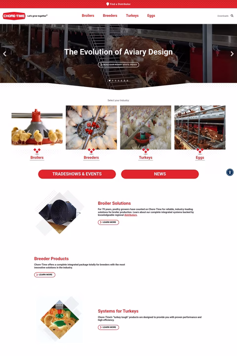 Chore-Time-Cage-Systems Homepage 1440px