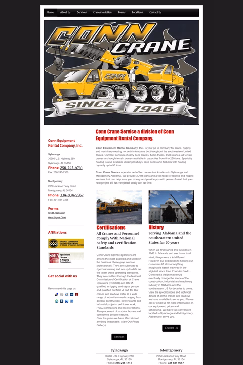 Conn-Equipment-Rental-Company Homepage 1440px