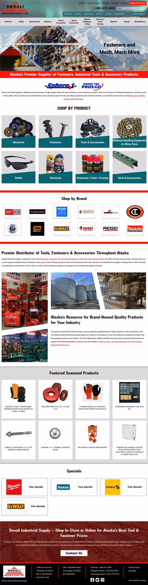 Denali-Industrial-Supply Homepage 1440px