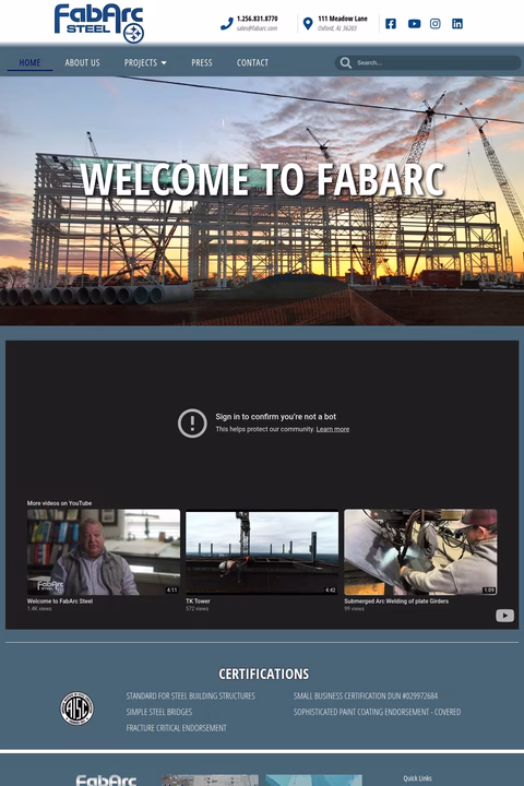 Fabarc-Steel-Supply-Company Homepage 1440px