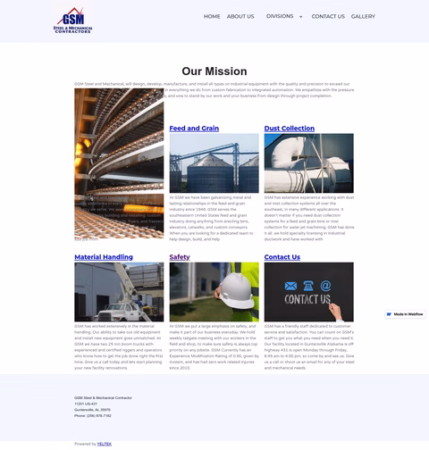Gsm-Steel-Mechanical-Contractors Homepage 1440px