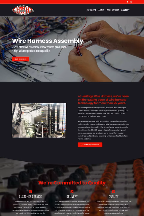 Heritage-Wire-Harness Homepage 1440px