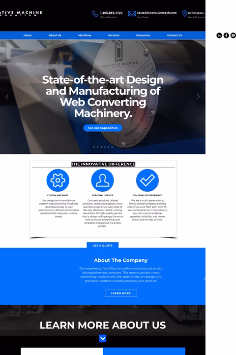 Innovative-Machine Homepage 1440px