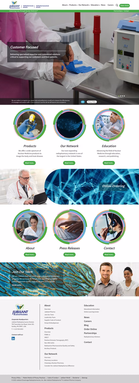 Jubilant-Radiopharma Homepage 1440px