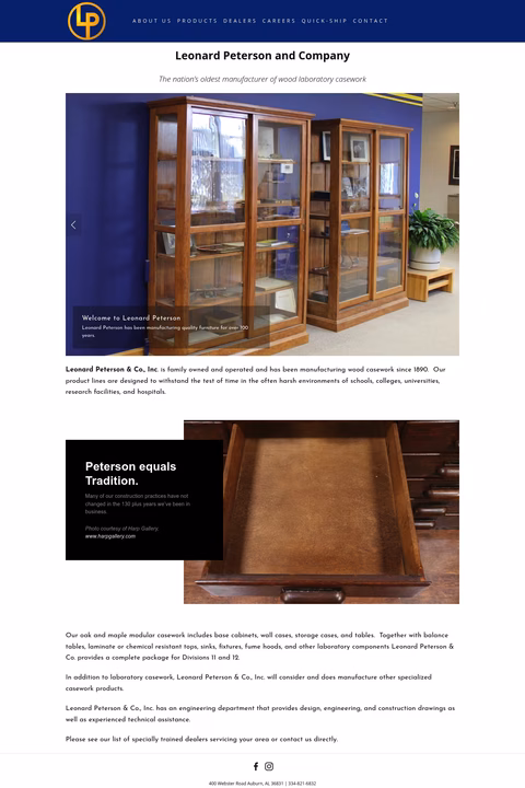 Leonard-Peterson-Company Homepage 1440px