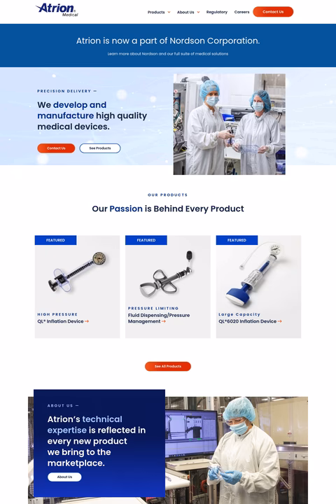 Atrion-Medical-Products Homepage 1440px