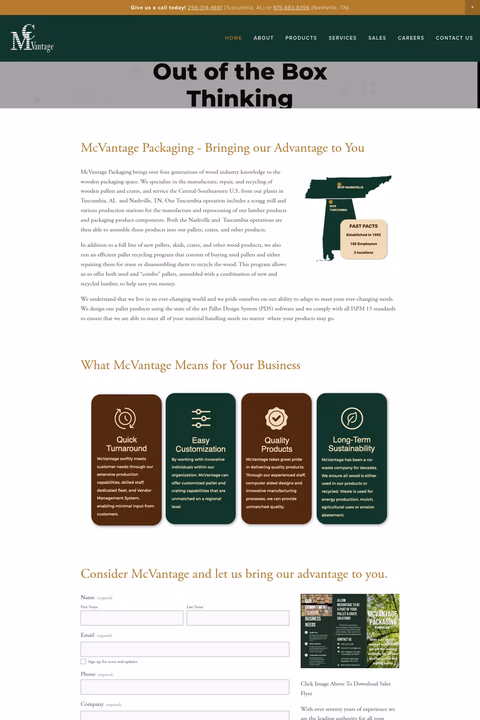 Mcvantage-Packaging Homepage 1440px