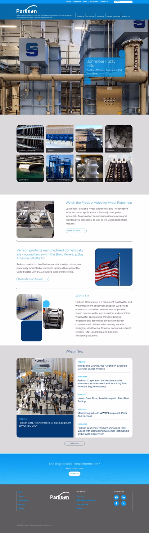 Parkson-Corporation Homepage 1440px