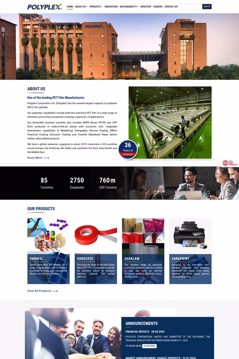 Polyplex-Americas Homepage 1440px