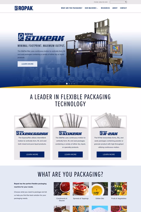 Ropak-Manufacturing-Company Homepage 1440px