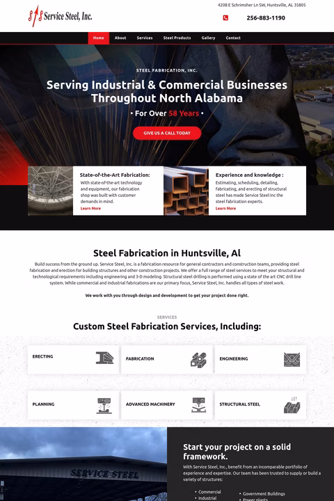 Service-Steel-Inc Homepage 1440px