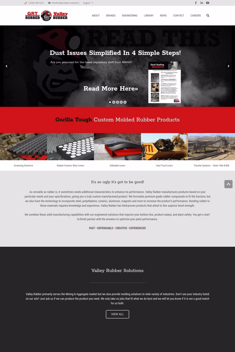Valley-Rubber Homepage 1440px