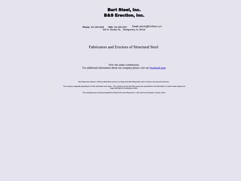 Burt-Steel Homepage 1440px