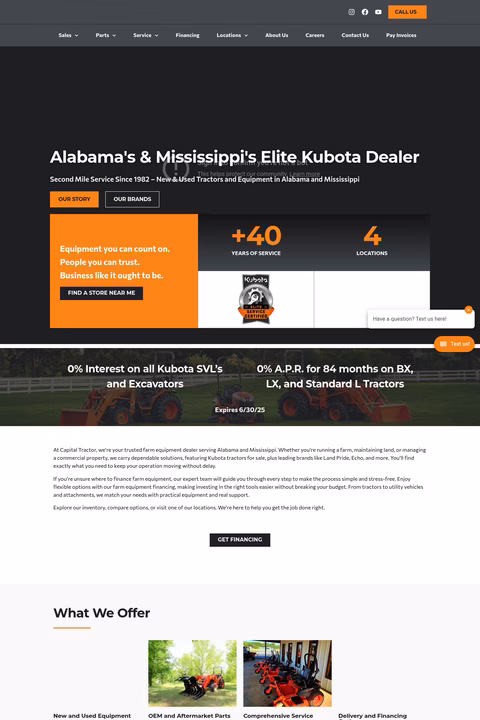 Capital-Tractor Homepage 1440px