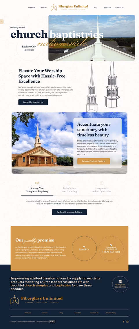 Fiberglass-Unlimited Homepage 1440px