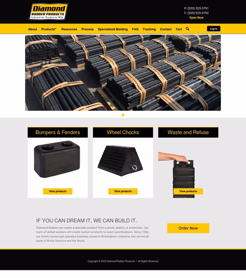 Diamond-Rubber-Products Homepage 1440px
