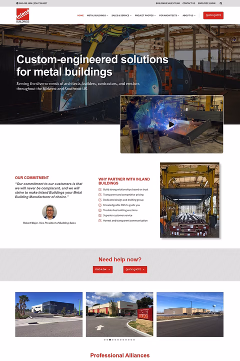 Inland-Buildings Homepage 1440px