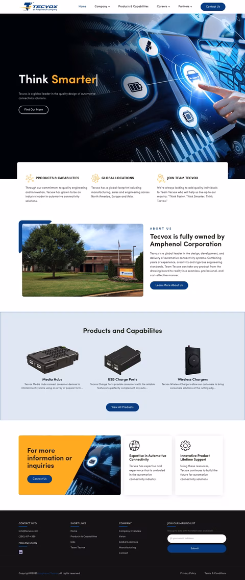 Amphenol-Tecvox Homepage 1440px