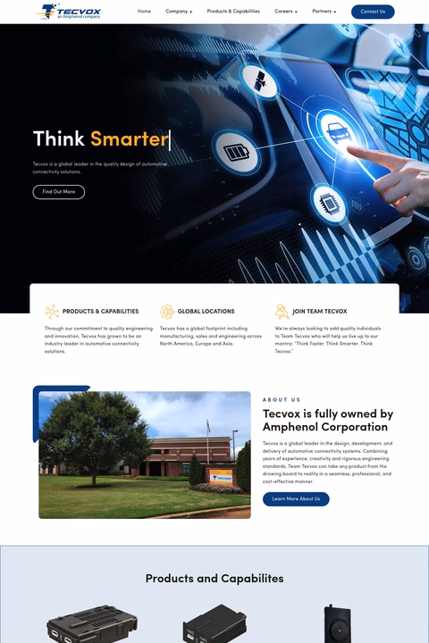 Amphenol-Tecvox Homepage 1440px