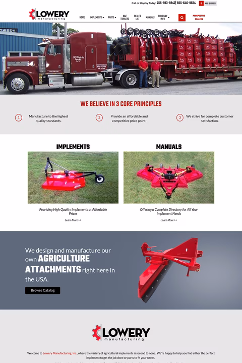 Lowery-Manufacturing-Company Homepage 1440px