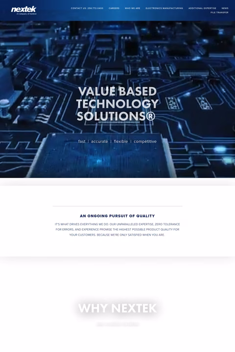 Nextek-Inc Homepage 1440px