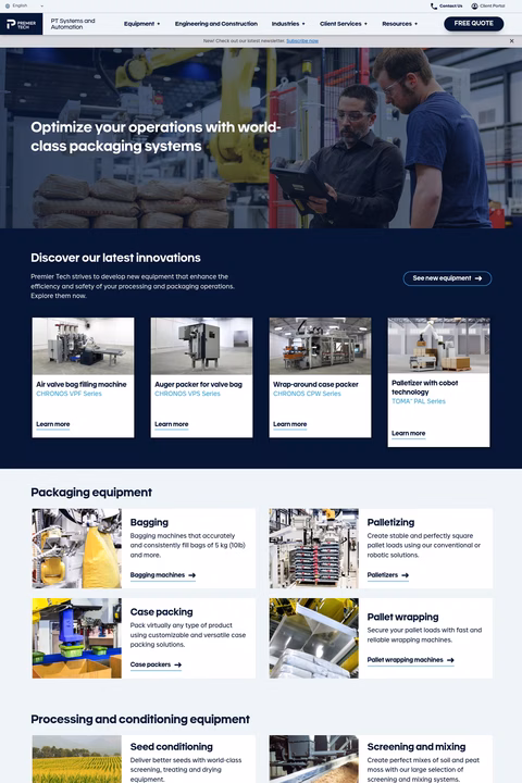 Premiere-Tech Homepage 1440px