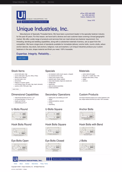 Unique-Industries Homepage 1440px
