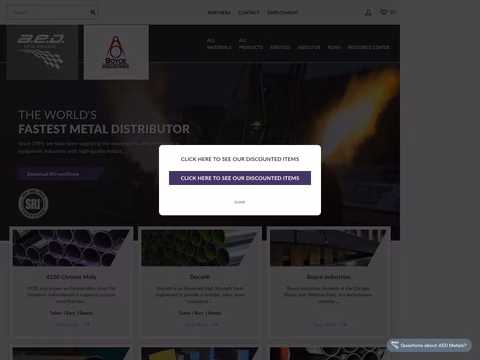 Aed-Metal-Products Homepage 1440px