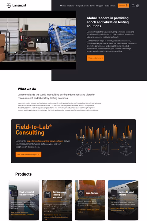 Lansmont-Corporation Homepage 1440px