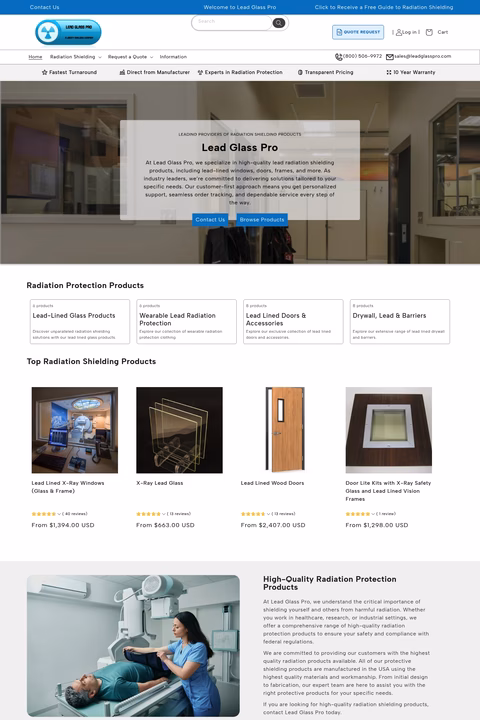 Lead-Glass-Pro Homepage 1440px