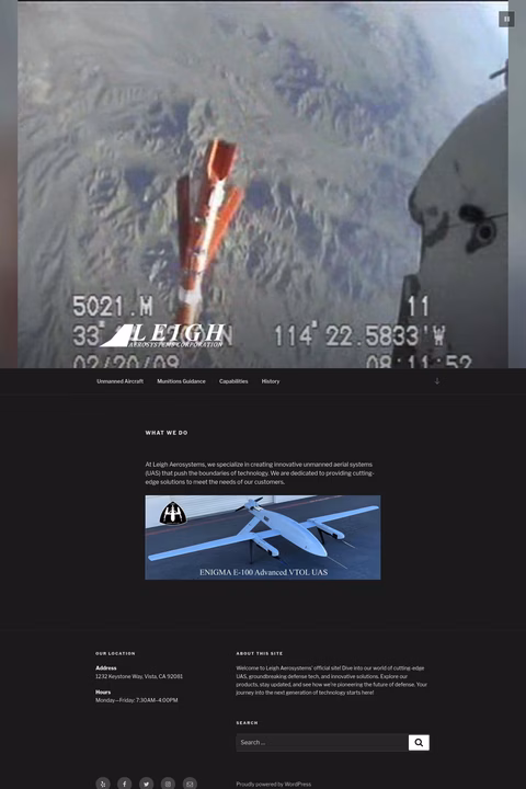 Leigh-Aerosystems Homepage 1440px