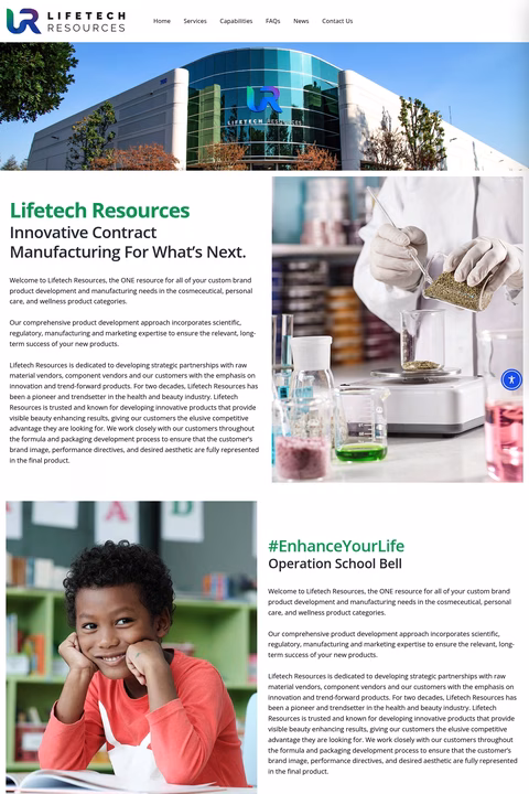 Lifetech-Resources Homepage 1440px