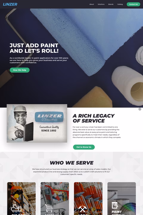 Linzer-Products Homepage 1440px