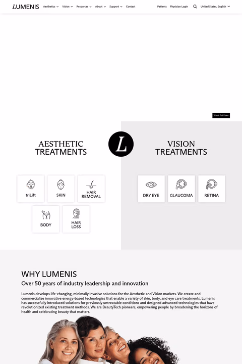 Lumenis Homepage 1440px