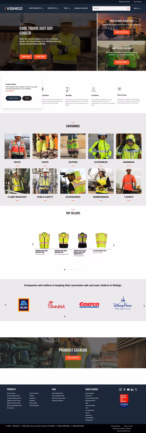 M-L-Kishigo-Manufacturing-Co Homepage 1440px