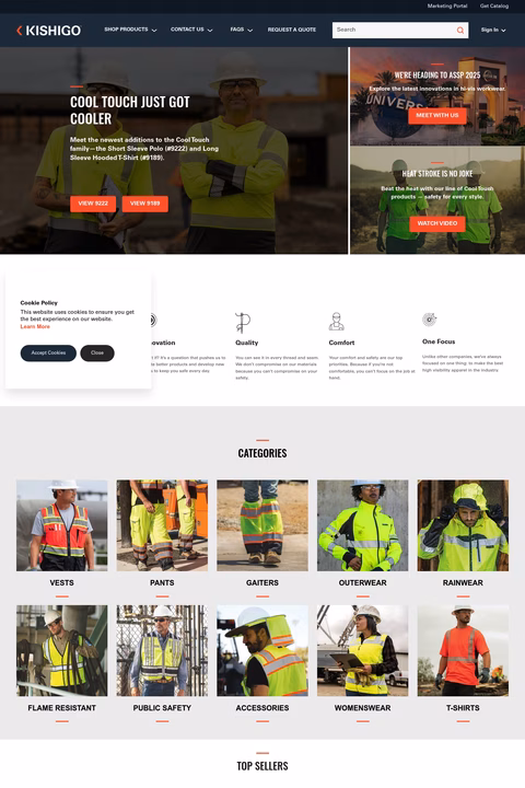M-L-Kishigo-Manufacturing-Co Homepage 1440px