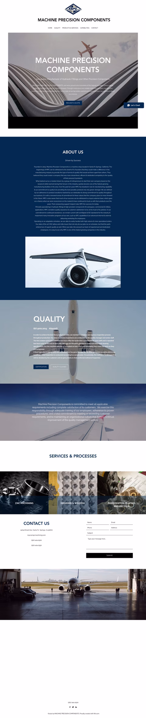 Machine-Precision-Components Homepage 1440px