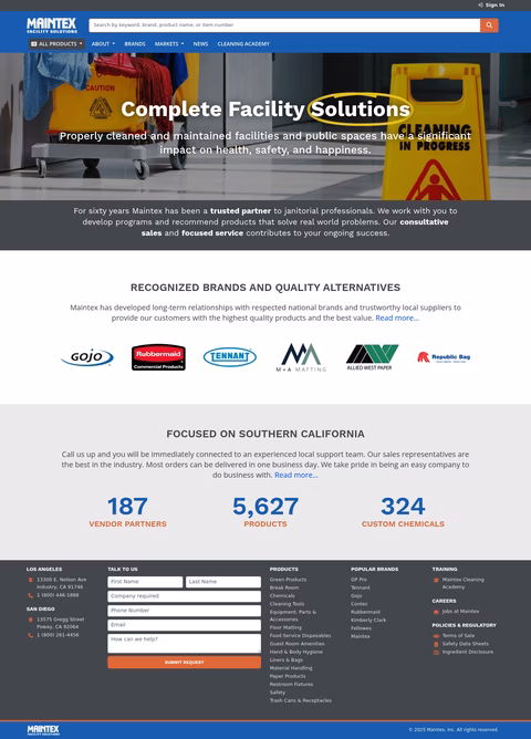 Maintex Homepage 1440px