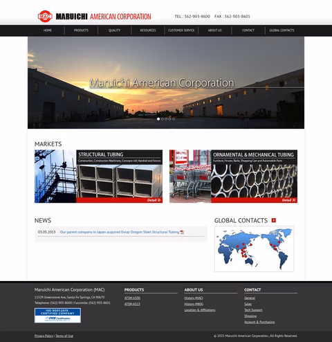 Maruichi-American-Corporation Homepage 1440px