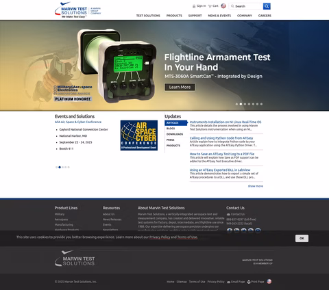 Marvin-Test-Solutions Homepage 1440px