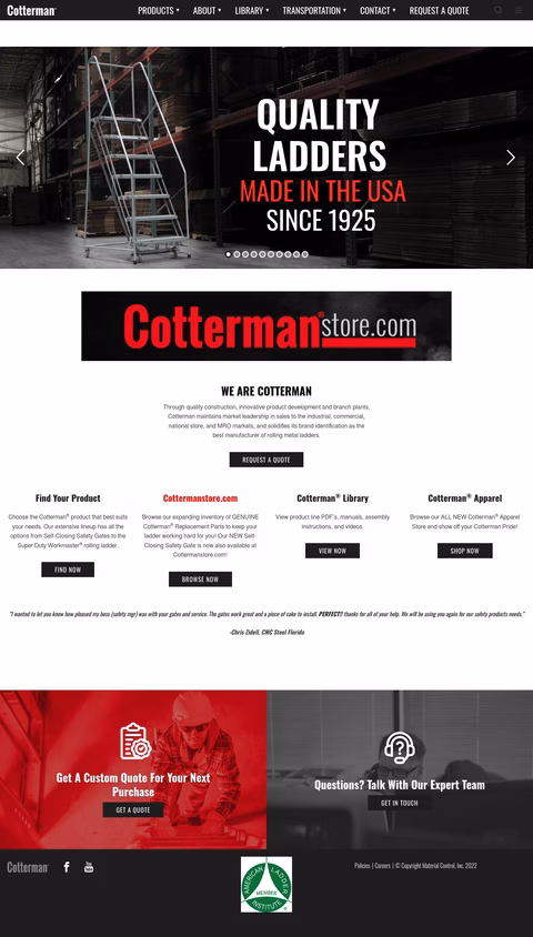 Material-Control-Inc Homepage 1440px
