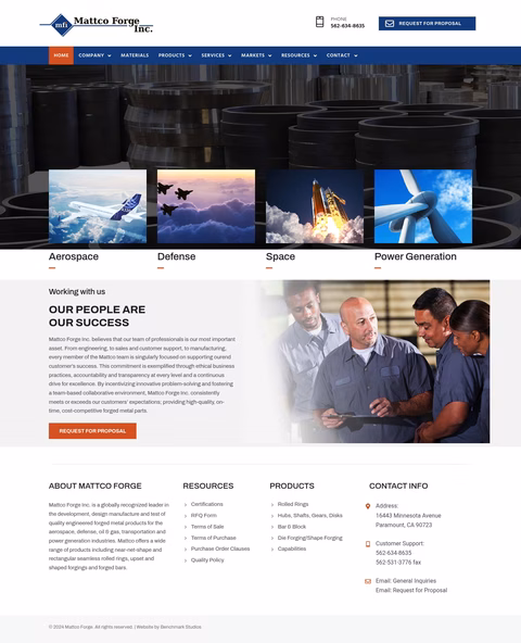 Mattco-Forge Homepage 1440px