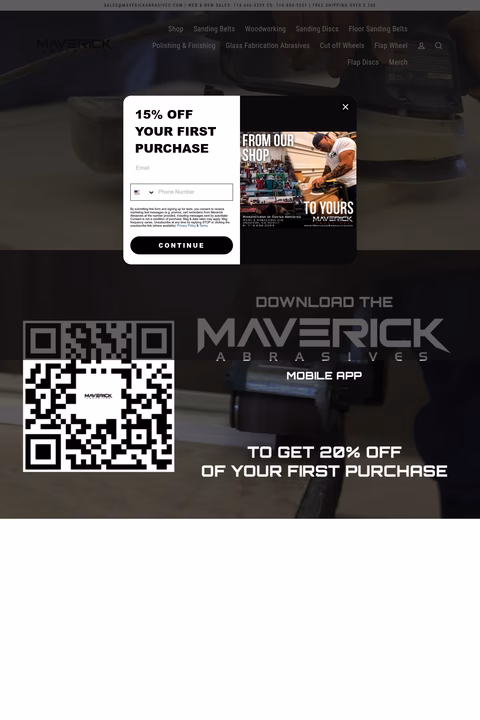 Maverick-Abrasives Homepage 1440px