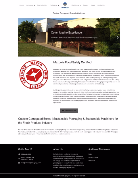 Maxco-Supply Homepage 1440px