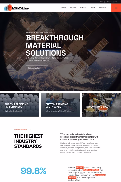 Mcdanel-Advanced-Material-Technologies Homepage 1440px