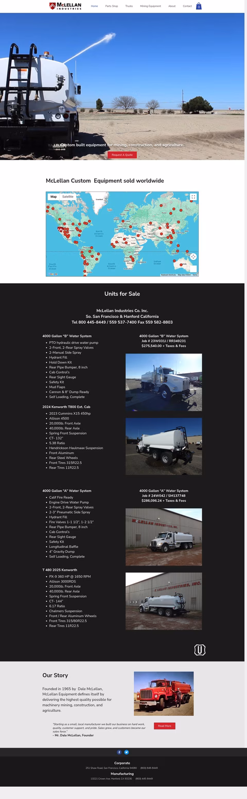 Mclellan-Equipment Homepage 1440px