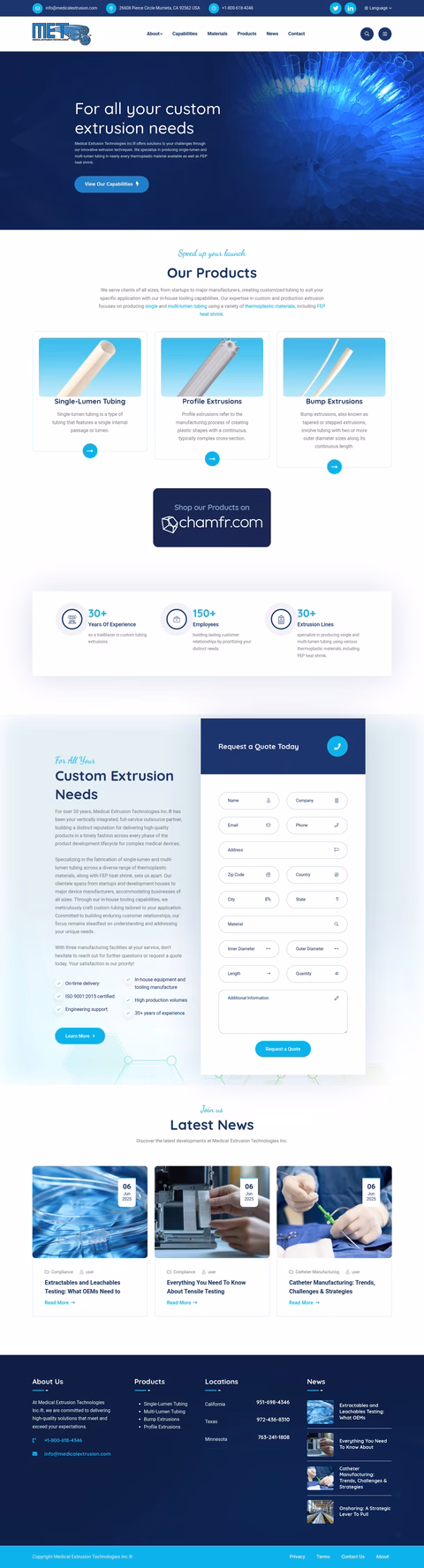 Medical-Extrusion-Technologies Homepage 1440px