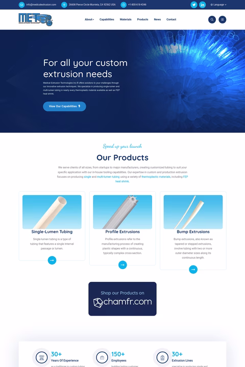 Medical-Extrusion-Technologies Homepage 1440px