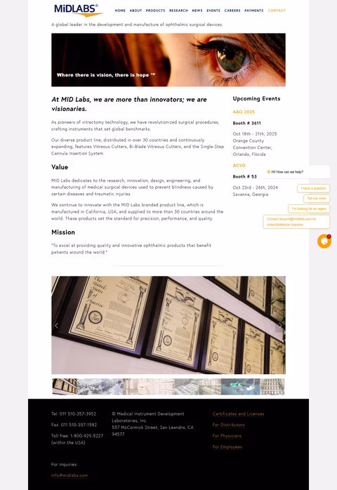 Medical-Instrument-Development-Laboratories-Inc Homepage 1440px